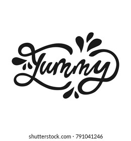 Yummy! Hand lettered print