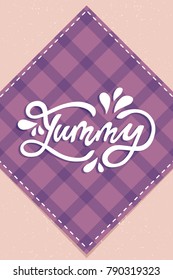 Yummy! Hand-lettered poster 