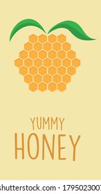 Plantilla de vectores con el logotipo de miel Yummy