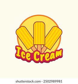 Yummy Ice Cream Vector Logo Design