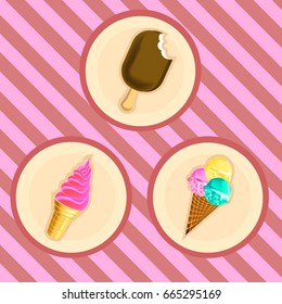Yummy ice-cream for hot summer days