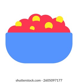 A yummy icon of food bowl