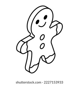 A yummy icon of gingerbread 