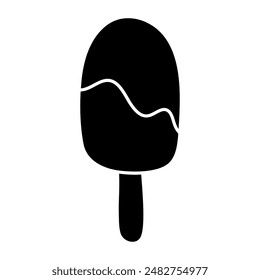 A yummy icon of ice cream, popsicle vector 
