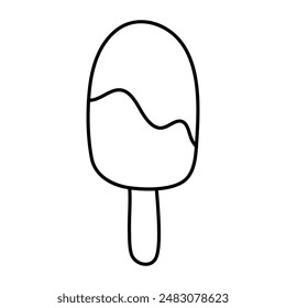 A yummy icon of ice cream, popsicle vector 

