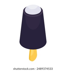 A yummy icon of ice popsicle