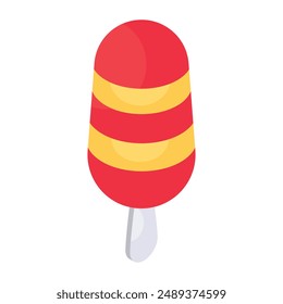 A yummy icon of ice popsicle