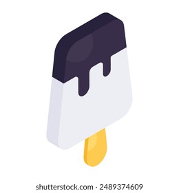 A yummy icon of ice popsicle