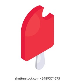 A yummy icon of ice popsicle