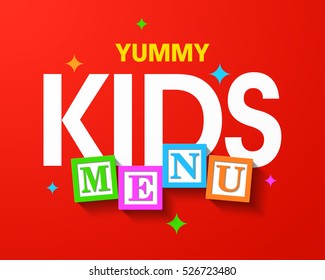 Yummy Kids Menu Cover Template