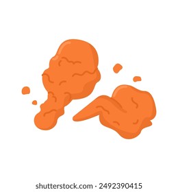 Yummy look hand drawn fried chicken
