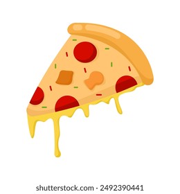 Yummy look hand drawn pizza