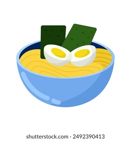 Yummy look hand drawn ramen bowl