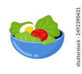 Yummy look hand drawn salad bowl
