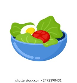 Yummy look hand drawn salad bowl