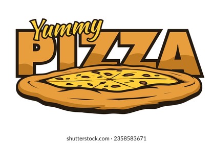 Yummy pizza vector design template