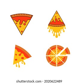 Yummy Pizza Vector icon design illustration Template