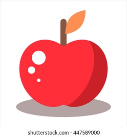 Yummy red apple fruit- stock vector illustration