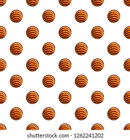 Yummy round biscuit pattern seamless vector repeat for any web design