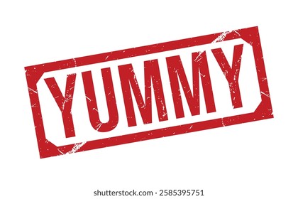 YUMMY rubber stamp on white background. YUMMY Stamp.