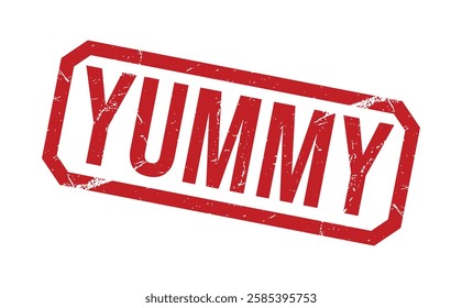 YUMMY rubber stamp on white background. YUMMY Stamp.