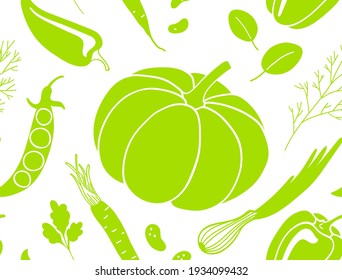 Yummy! Seamless pattern with fresh veggies. 