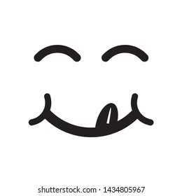 Yummy smile vector. Tasty smile.