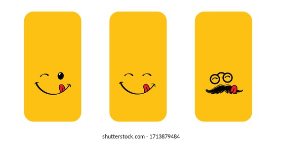 Yummy smile World smile day by happy and smiling everyday Smart phone cover Mobile phone case Funny vector covers sign Smartphone cases icons Background screen Fun quote for  Social Media Food like