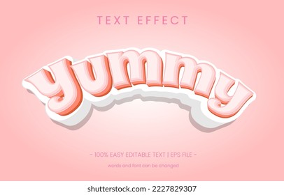 Yummy text effect 3d looks style. open graphic style panel use this text effect.
