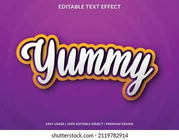 Yummy Text Effect Editable Template With Bold And Abstract Style Use For Business Background And Company Brand