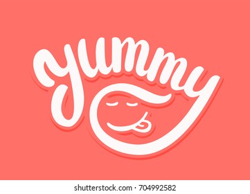 Yummy. Vector lettering.