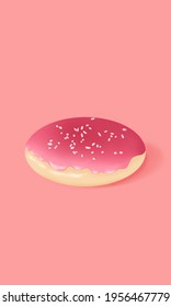 Yummy wallpaper ice cream and donut vector illustration