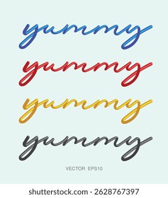 Arte com Palavras Agradáveis em Vetor de Letras de Script 3D
