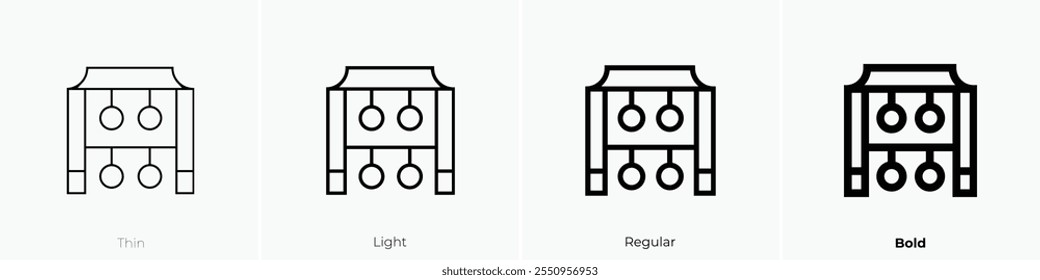 yunluo icon. Thin, Light Regular And Bold style design isolated on white background