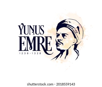 Yunus Emre (Yunus the Dervish) (1238–1328) silhouette portrait
