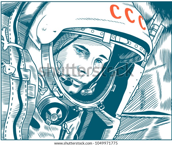 yuri gagarin drawing