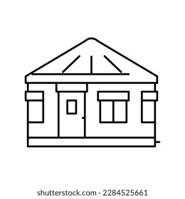 vector de icono de yurt house. el cartel de la casa de yurt. símbolo de contorno aislado ilustración negra