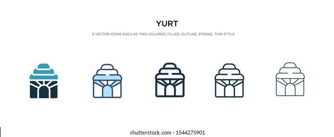 yurt icon in different style vector illustration. two colored and black yurt vector icons designed in filled, outline, line and stroke style can be used for web, mobile, ui