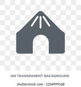 Yurt icon. Trendy flat vector Yurt icon on transparent background from sauna collection. 