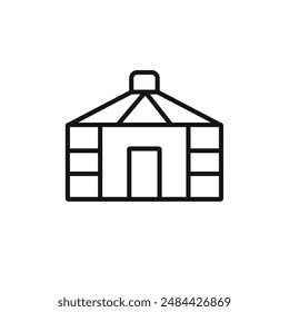 Jurte Icon Vektorgrafik Set Kollektion für Web