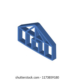 Yurt isometric left top view 3D icon