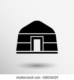 Yurt Of Nomads Illustration Icon Mongolian Tent.