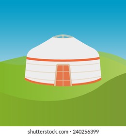 Yurt. Vector Illustration.