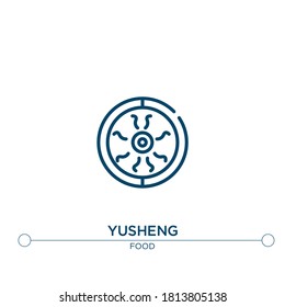 yusheng outline vector icon. simple element illustration. yusheng outline icon from editable food concept. can be used for web and mobile
