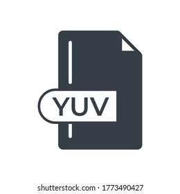 YUV File Format Icon. YUV extension filled icon.