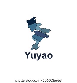 Yuyao map. vector map of the China Country. Borders of for your infographic. Vector illustration design template