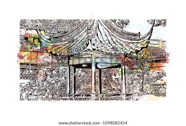 Yuyuan Garden Extensive Chinese Garden Located Stock Image