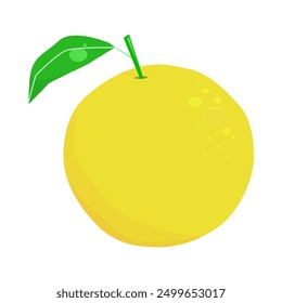 yuzu fruit. orange. yellow orange fruit. orange fruit logo. flat design. simple design. fruit theme. orange. tangerine. vector illustration