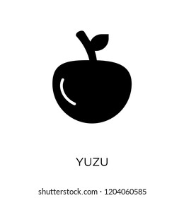Yuzu icon. Yuzu symbol design from Fruitandvegetables collection. Simple element vector illustration on white background.