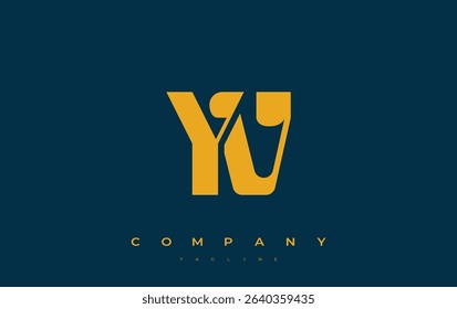 YV Abstract Geometric Logo Design. Modern and elegant logo design with simplistic typography elements, showcasing branding excellence.